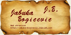 Jabuka Bogičević vizit kartica
